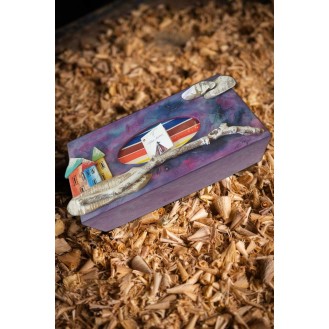 Wooden Tissue Box Purple Wooden Tissue Box Purple